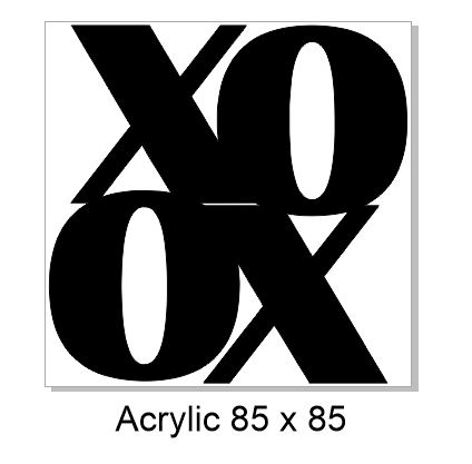 XOXO Acrylic,100mm high ,School